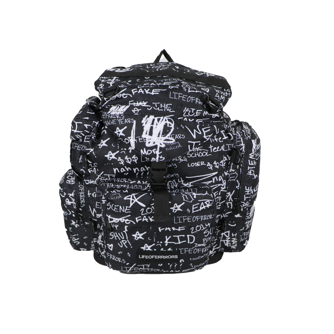 "CHAOS" Black Backpack