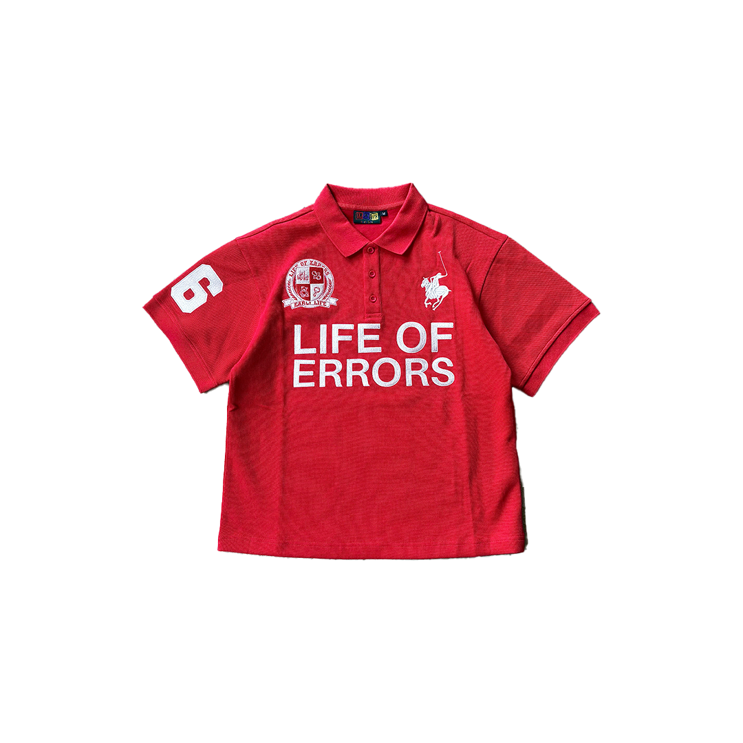 "LOE" Academy Red Polo